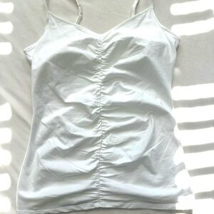 Express White Ruched Camisole Top
